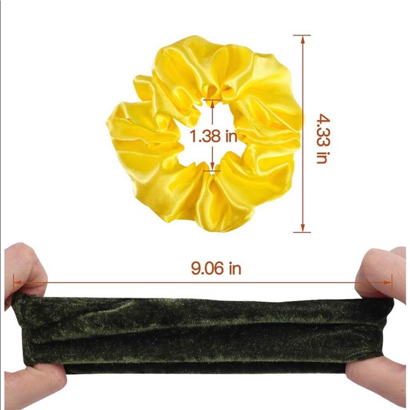 Satin Hair Scrunchies-Set of 3- mix color as photo - Picture 6 of 7